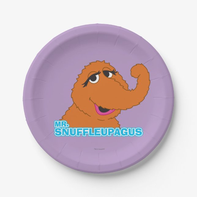 Snuffleupagus entspannt pappteller (Vorderseite)