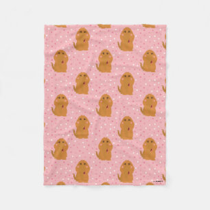 Snuffleupagus Pink Polka Dot Pattern Fleecedecke