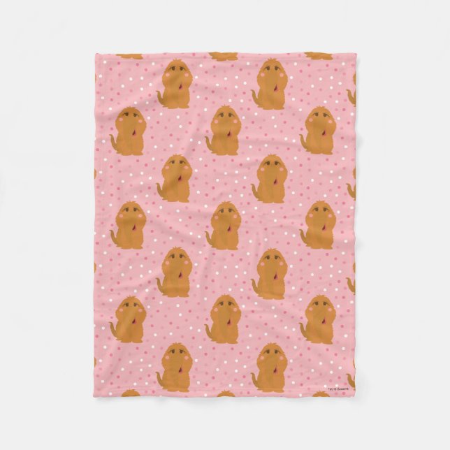 Snuffleupagus Pink Polka Dot Pattern Fleecedecke (Vorderseite)