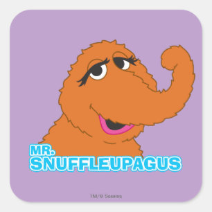 Snuffleupagus Relaxed Quadratischer Aufkleber