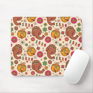 Snuffleupagus und Big Bird Groovy Blume Muster Mousepad