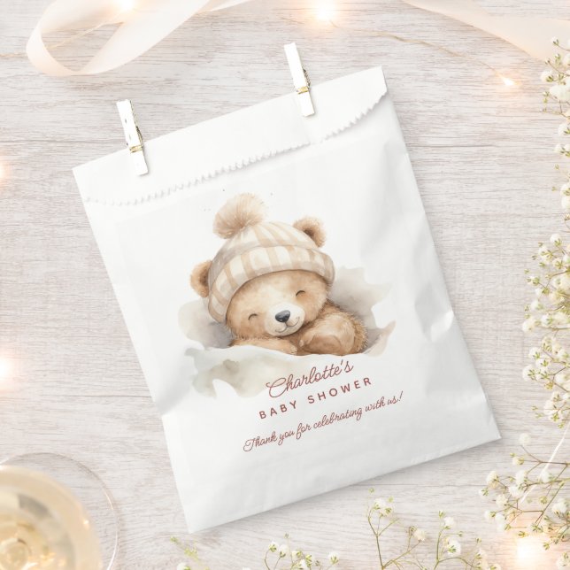 Snuggle Bear Baby Showbeutel Geschenktütchen (Ausgeschnitten)