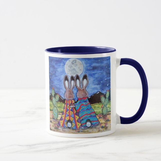"Snuggle Bunnies" Südwestkaninchen Romance! Tasse (Rechts)