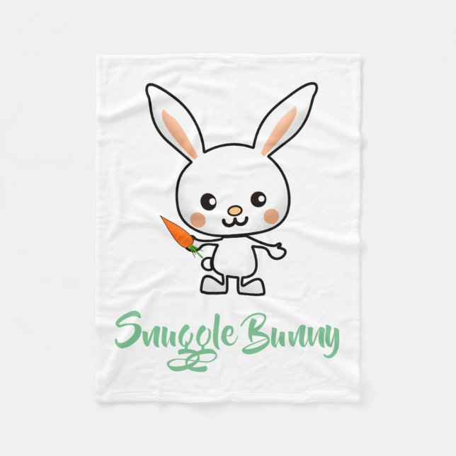 Snuggle Bunny Kawaii Custom Fleecedecke (Vorderseite)