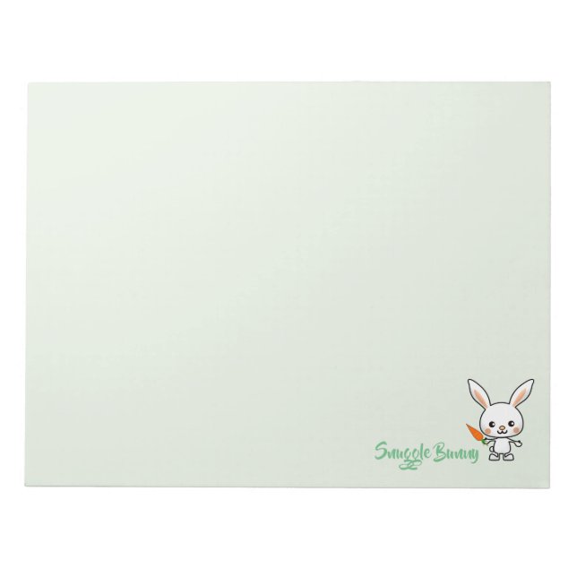 Snuggle Bunny Kawaii Custom Notizblock (Vorderseite)