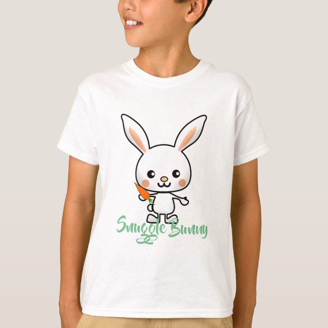 Snuggle Bunny Kawaii Custom T-Shirt (Vorderseite)