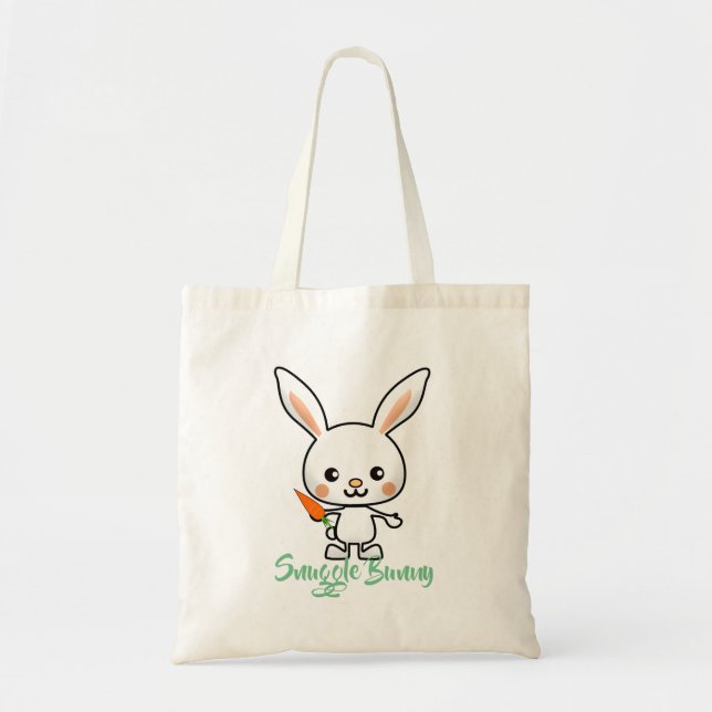 Snuggle Bunny Kawaii Custom Tragetasche (Vorne)