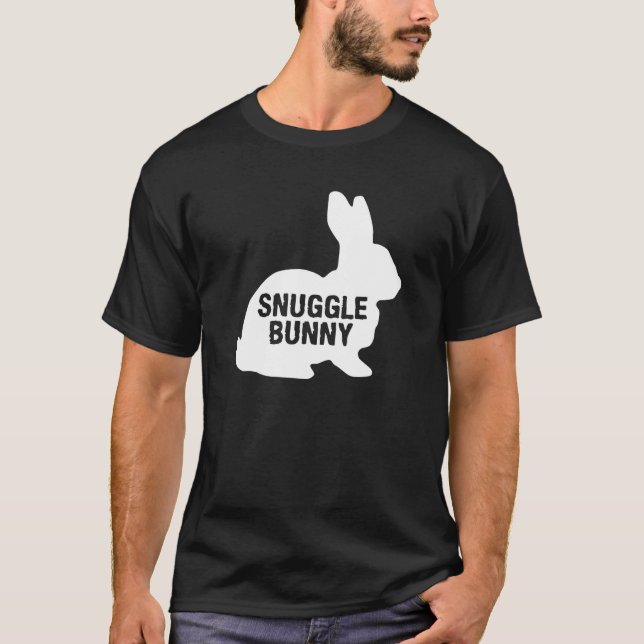 Snuggle Bunny Rabbit Fun Niedlich Novelty T Shirt (Vorderseite)