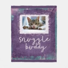Snuggle Freund-lila/aquamarine Fleece-Foto-Decke