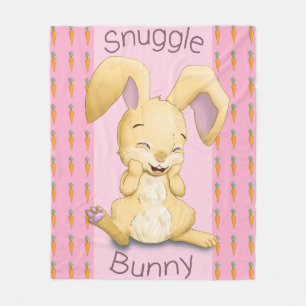 Snuggle-Häschen-Rosa-Fleece-Decke Fleecedecke