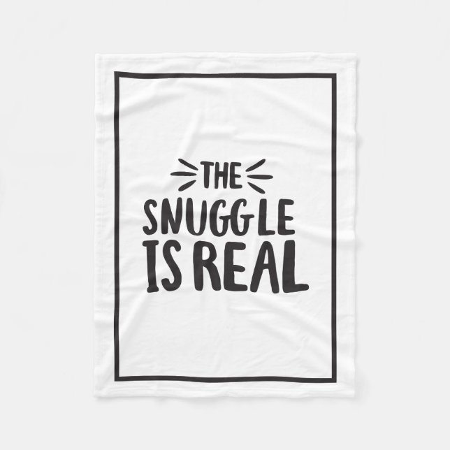Snuggle ist eine echte Redewendungen der Kultur Zi Fleecedecke (Vorderseite)