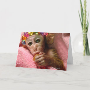 Snuggle Monkey Karte
