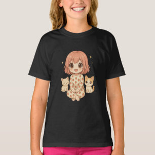 Snuggle Pup Kawaii cat girl in Pyjama T-Shirt