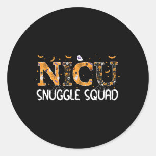 Snuggle Squad Nicu Nurse Neonatal Nurse Halloween Runder Aufkleber