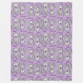 Snuggle Sweet Dreams Teddy-mutierte Lavendel Fleecedecke