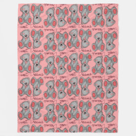Snuggle Sweet Dreams Teddy-Sweet Kirsche Fleecedecke