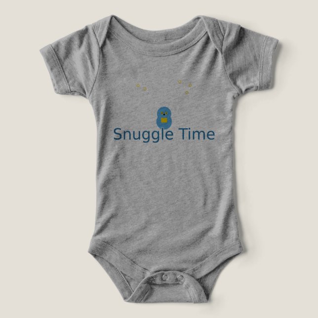 Snuggle Time Bleu Teddy Ours Bébé Bodysuit (Design Recto)