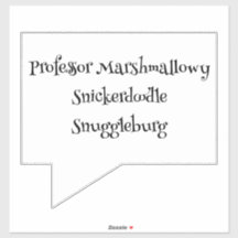 SnuggleNames : Autocollant vinyle de surnom person