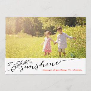 Snuggles u. Sonnenschein mit hinterem Foto Einladung