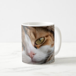 Snuggly Calico Cat und Blanket Kaffeetasse