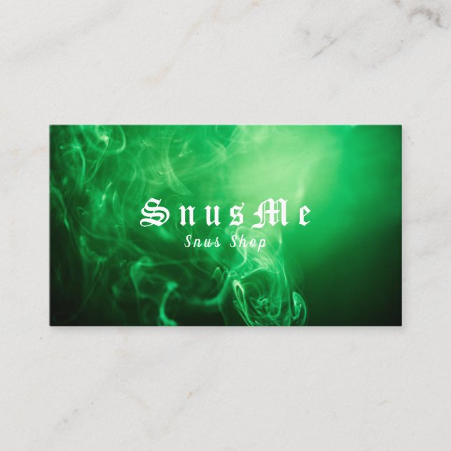 Snus Shop Tobacco Vape Smoke CBD Öl Visitenkarte (Vorderseite)