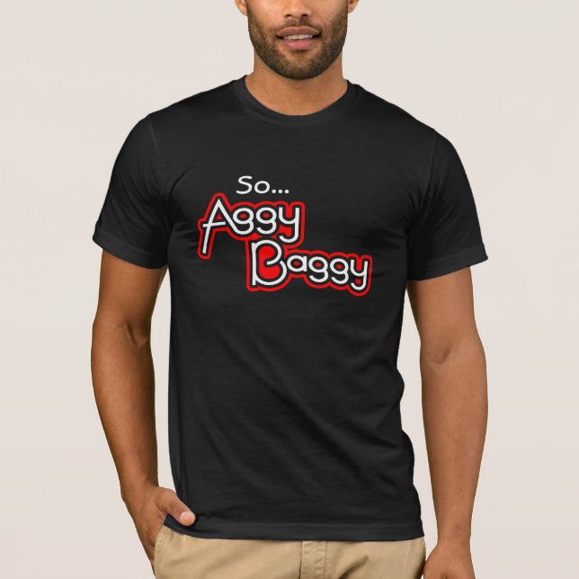 "So...AggyBaggy" signifie logo rouge blanc t-shirt (Devant)