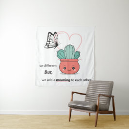 So anders, perfekt zusammen - Niedliche Liebe Wandteppich