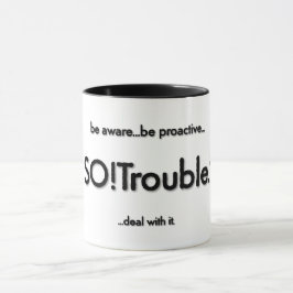 SO!Ärger...komm damit klar. schwarz auf weiß Tasse