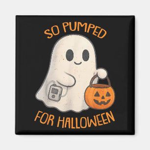 So Aufgeregt Für Halloween Süße Boo-Geister-Diabet Magnet