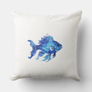 So Blue Fisch groß Kissen