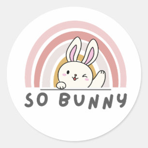 So Bunny Runder Aufkleber