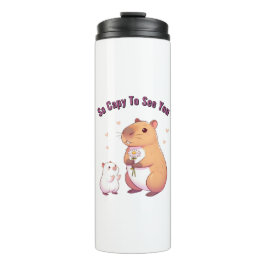 So Capy dich zu sehen – Süße Capybara-Kunst Thermosbecher