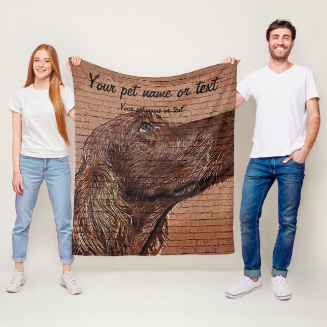 So cool and beautiful, Irish Setter Dog Fleecedecke (Beispiel)