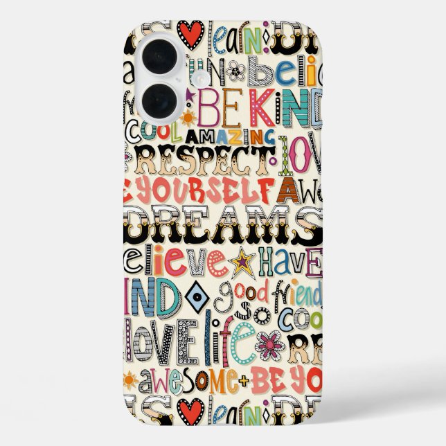 so coole Typografie iPhone 16 Plus Hülle (Rückseite)