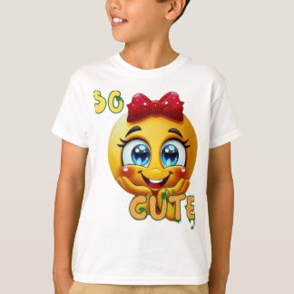 So Cute Emoji Gesicht Kinder T-Shirt | süß Lächeln