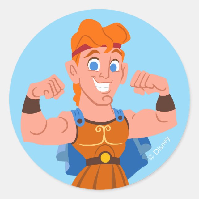 So Cute Hercules Classic Round Sticker (Devant)