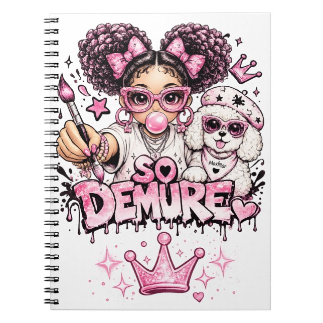So Demure™ Starberry & MooMoo Spiralblock Notizblock (Vorderseite)