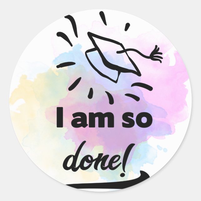 So Done Runder Aufkleber (Vorderseite)