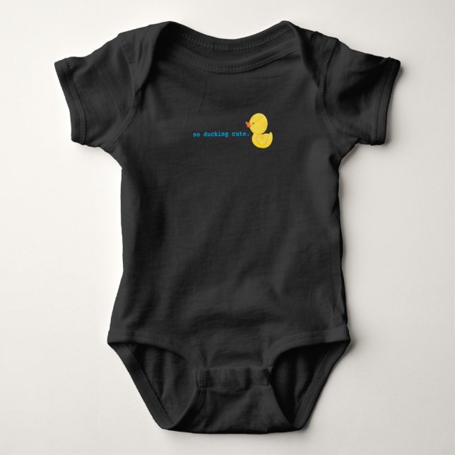 So ducken Niedliche Wasserfarbe Gummi Duck Baby Strampler (Vorderseite)