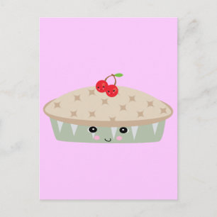 so ein kawaii Kirschkuchen Postkarte