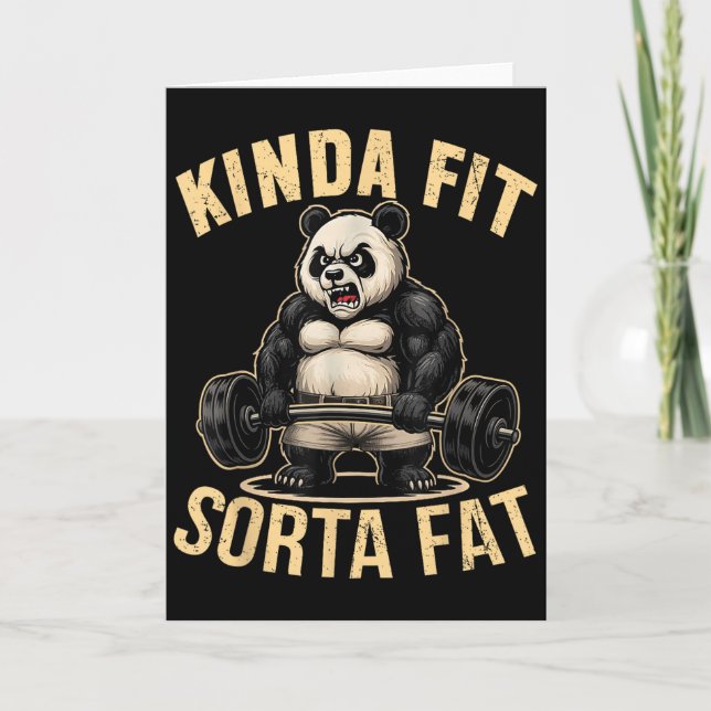So einigermaßen fit, irgendwie fett - Lustiger Gym Karte (Vorderseite)