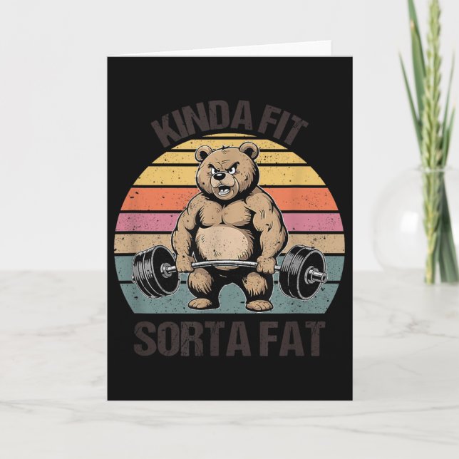 So einigermaßen fit, irgendwie fett - Lustiger Tur Karte (Vorderseite)