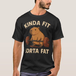 So einigermaßen fit ziemlich dicke lustige Gymnast T-Shirt