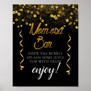 So Elegant Baby Shower Mimosa Bar Sign Poster