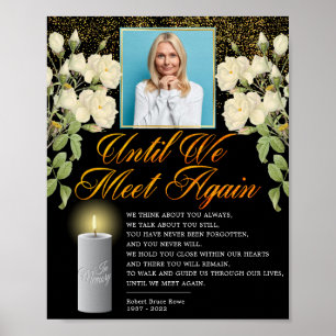 So elegantes Gedenkfoto-Trauer-Gedicht-Schild Poster