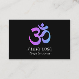 *~* so elegantes modernes Yoga-Lehrer-OM-Symbol Visitenkarte