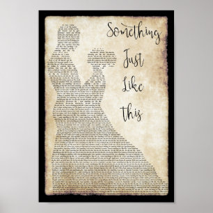 So etwas wie diese tanzende Song Lyrik Print Poster