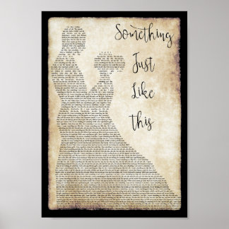 So etwas wie diese tanzende Song Lyrik Print Poster