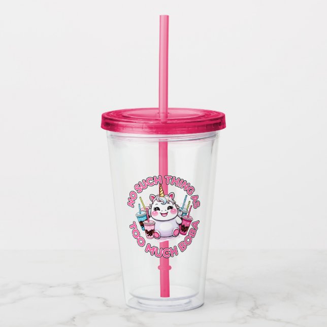 So etwas wie zu viel Boba Acryltrinkbecher (Vorderseite)