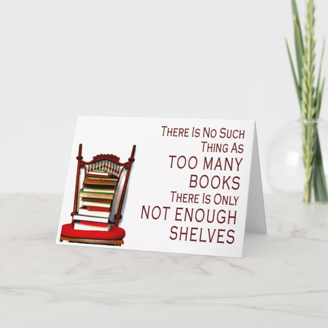 So etwas wie zu viele Bücher Karte (Vorderseite)